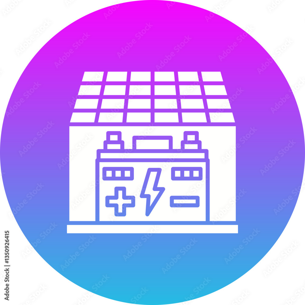 Solar house Icon Solar house Icon