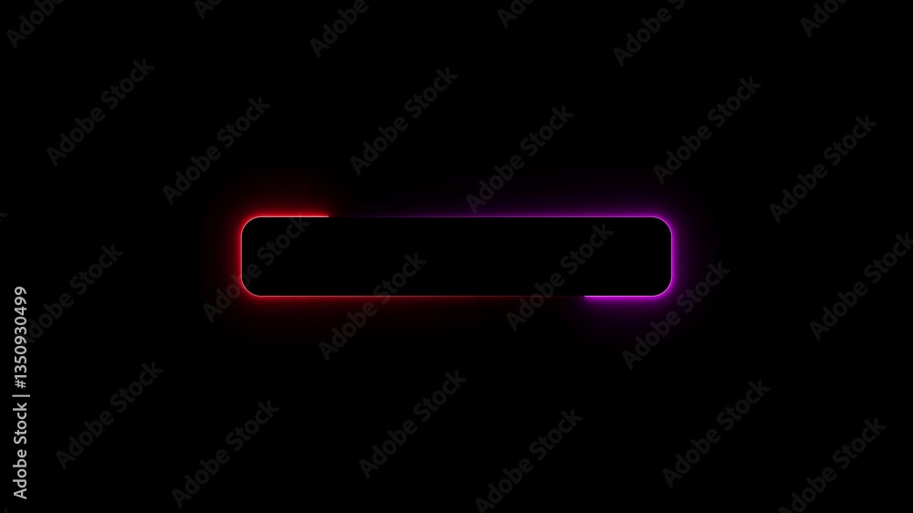 neon colorful frame animation on black background.glowing neon frame. neon colorful frame animation on black background.glowing neon frame.