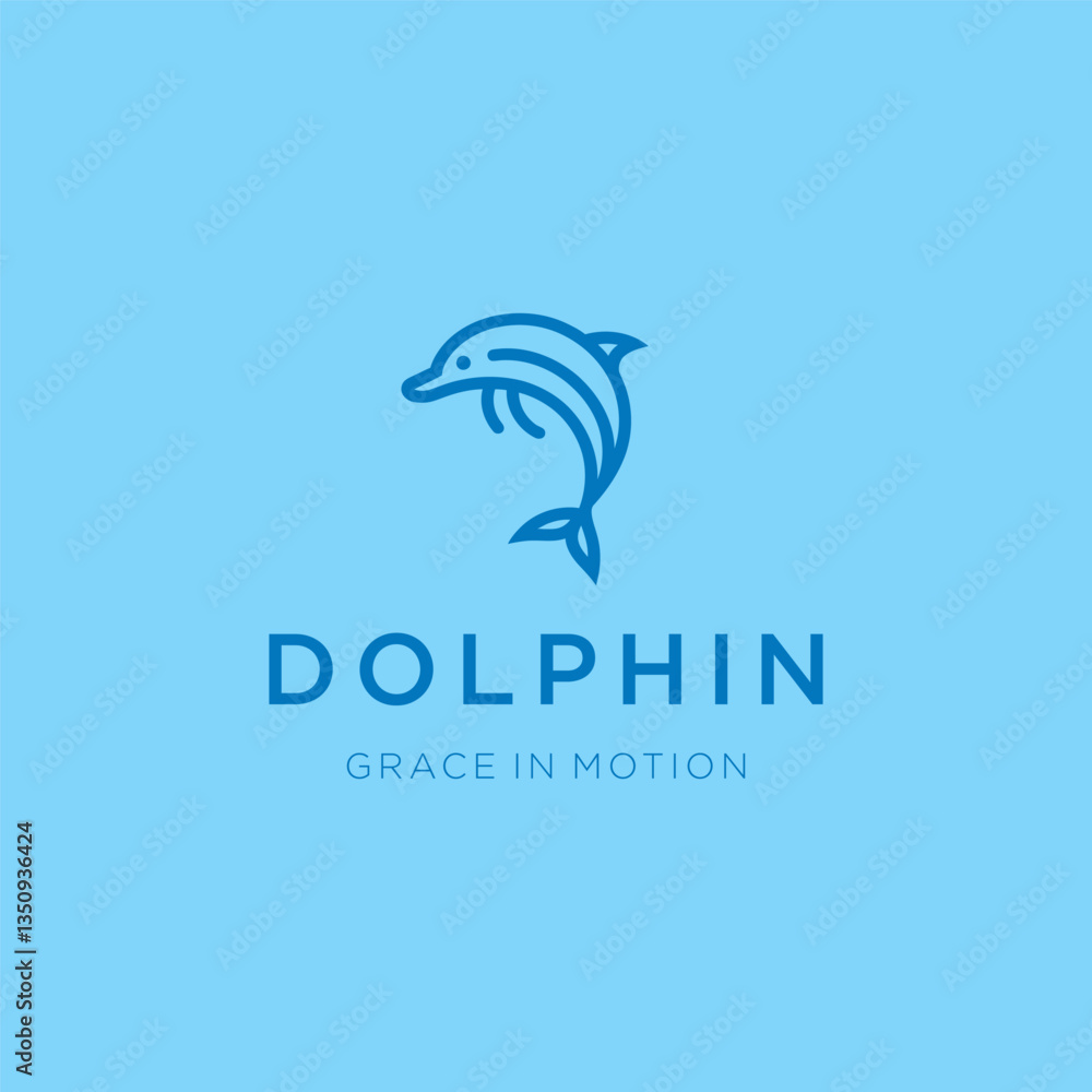 Dolphin Line Art Logo – A dynamic dolphin in line art, symbolizing intelligence and freedom. Dolphin Line Art Logo – A dynamic dolphin in line art, symbolizing intelligence and freedom.