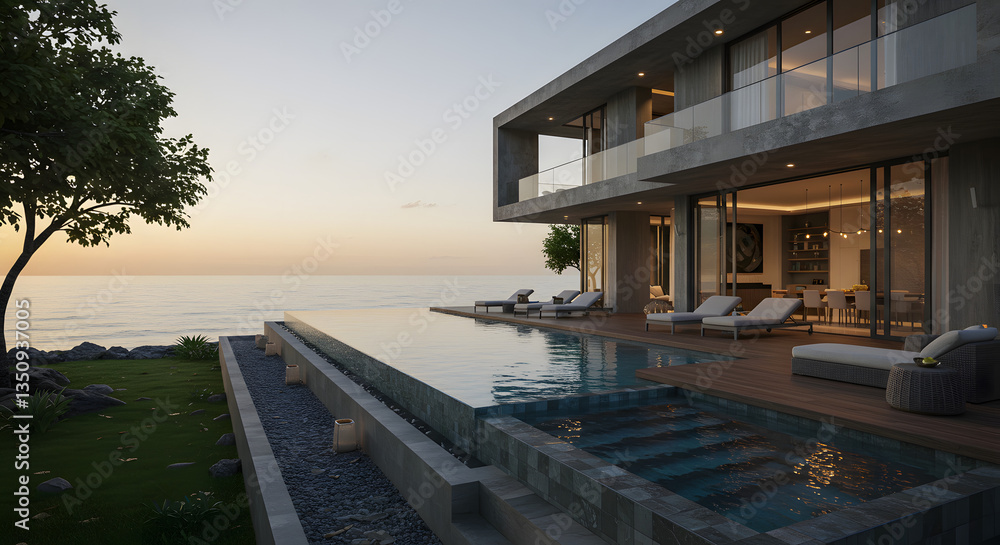 Elegant Sea View Swimming Pool in a Contemporary Oceanfront Beach House Retreat
Elegant Sea View Swimming Pool in a Contemporary Oceanfront Beach House Retreat