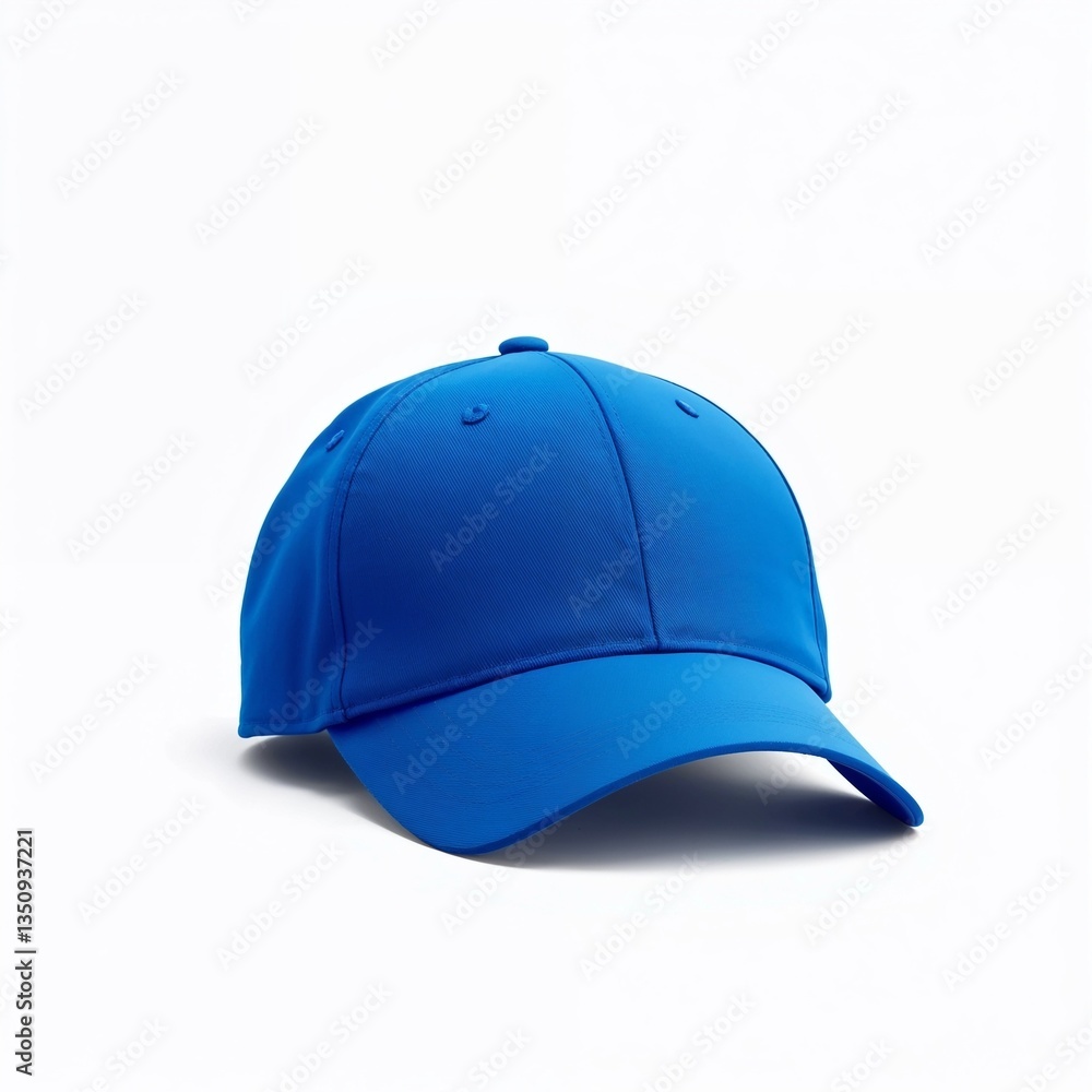 Fototapeta premium Baseball caps mockup blue on white background