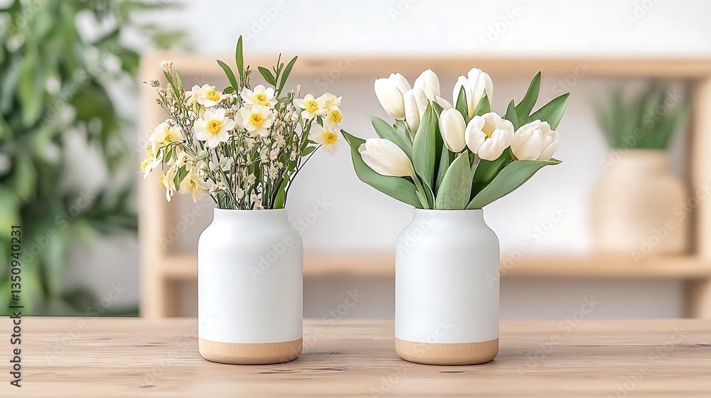 Spring flora arrangement nature-inspired decor indoor environment home viewpoint Spring flora arrangement nature-inspired decor indoor environment home viewpoint