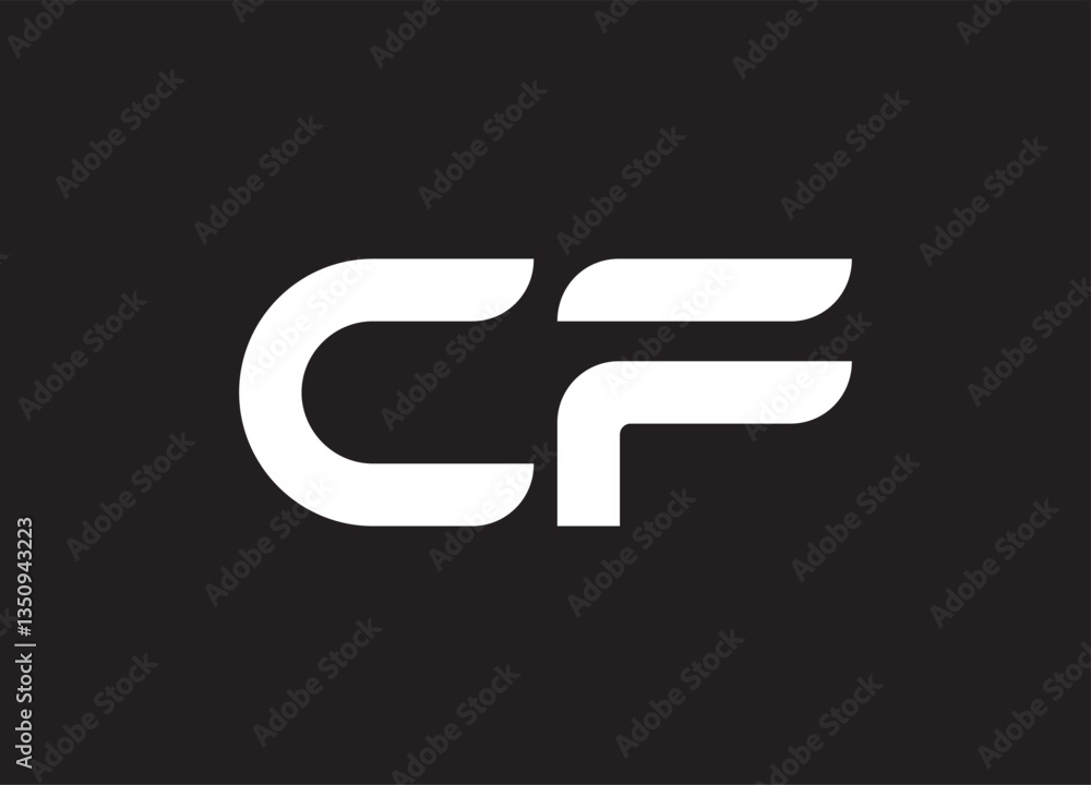 CF letter logo and initial logo design CF letter logo and initial logo design