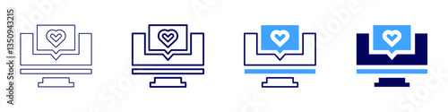 Constructive feedback​ icon in 4 different styles. Thin Line, Line, Bold Line, Duotone. Duotone style. Editable stroke
