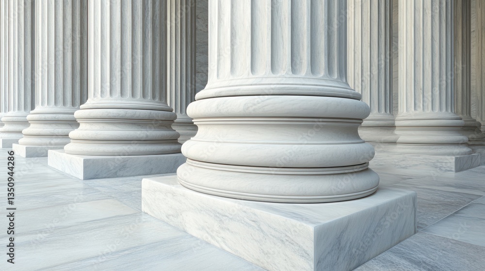 Classic Columns, Marble Flooring, Courthouse Exterior Classic Columns, Marble Flooring, Courthouse Exterior