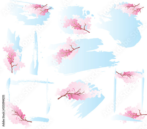 中華風フレーム　春の桜