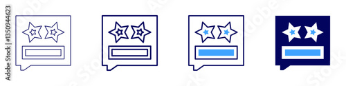Feedback bias​ icon in 4 different styles. Thin Line, Line, Bold Line, Duotone. Duotone style. Editable stroke
