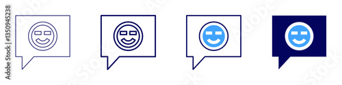 Feedback cohesion icon in 4 different styles. Thin Line, Line, Bold Line, Duotone. Duotone style. Editable stroke