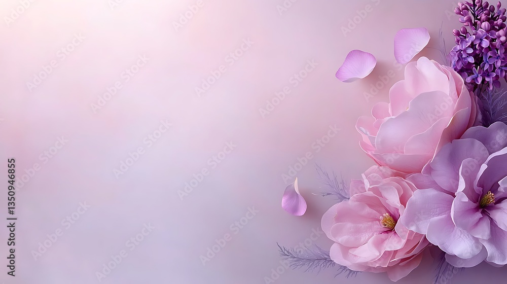 Obraz premium Artistic view of spring beautiful flower arrangements in a vibrant natural environment