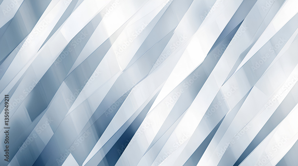 Obraz premium Light pastel soft pale dusty gray blue silver white abstract pattern background. Geometric shape. Line stripe angle facet triangle fold. Color gradient. Noise grain. Business, tech. Design. Minimal