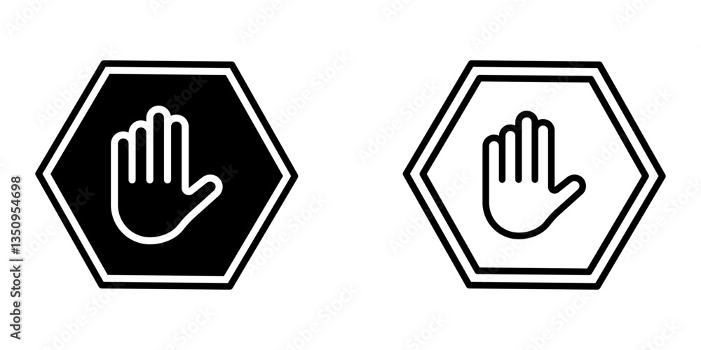 Stop icon on white background Stop icon on white background