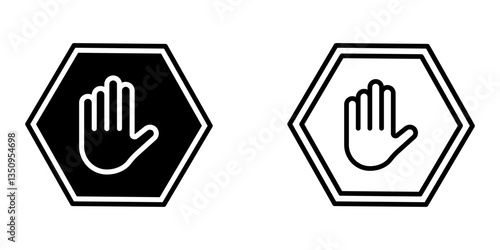 Stop icon on white background