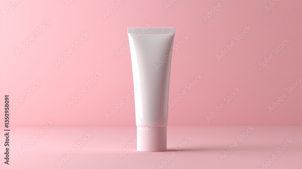 Glossy Plastic Cosmetic Cream Tube Branding Mockup, box package, 3d mockup Glossy Plastic Cosmetic Cream Tube Branding Mockup, box package, 3d mockup