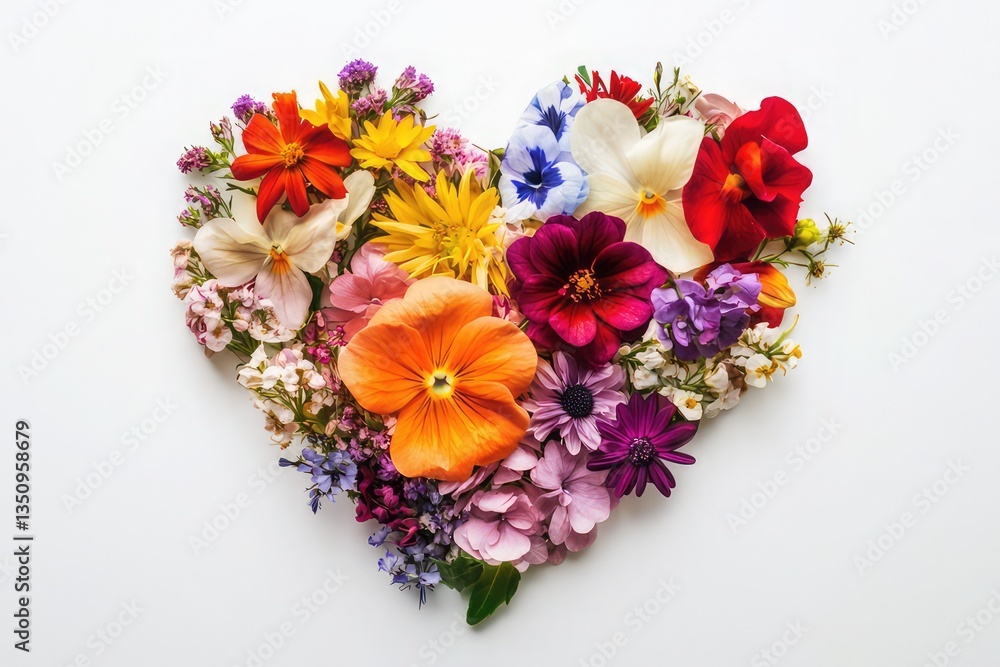 bouquet of flowers in heart shape bouquet of flowers in heart shape