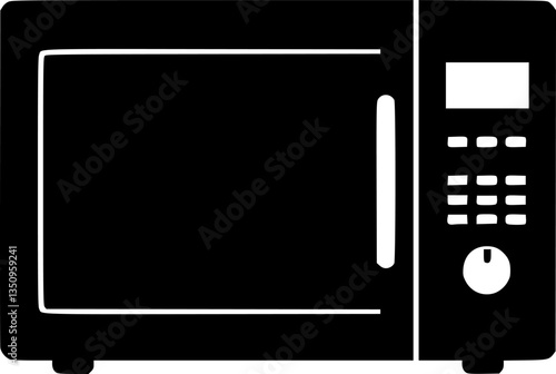 Simple vector icon microwave
