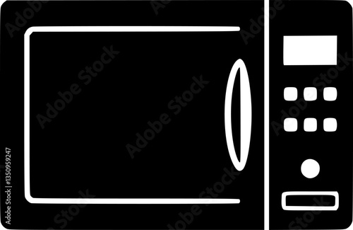 Simple vector icon microwave
