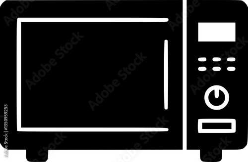 Simple vector icon microwave
