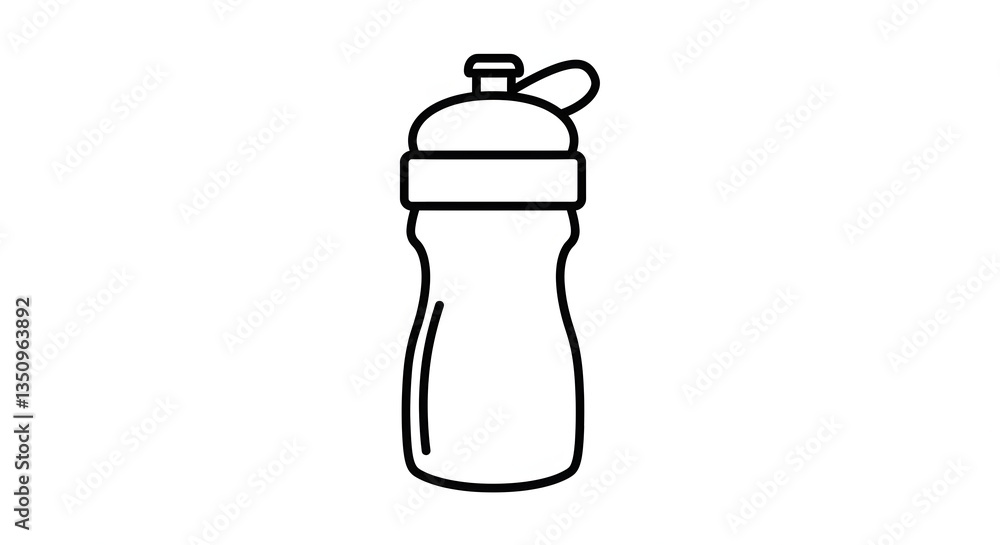 Sports water bottle line icon Sports water bottle line icon