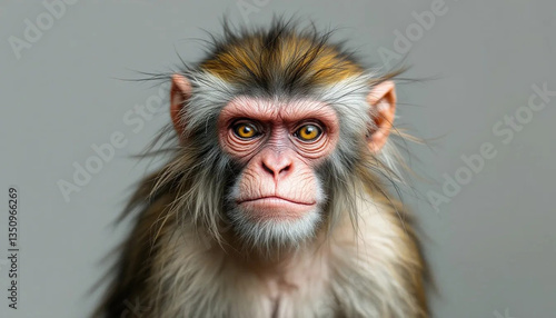 Adorable Baby Monkey Portrait Closeup Wildlife Photo