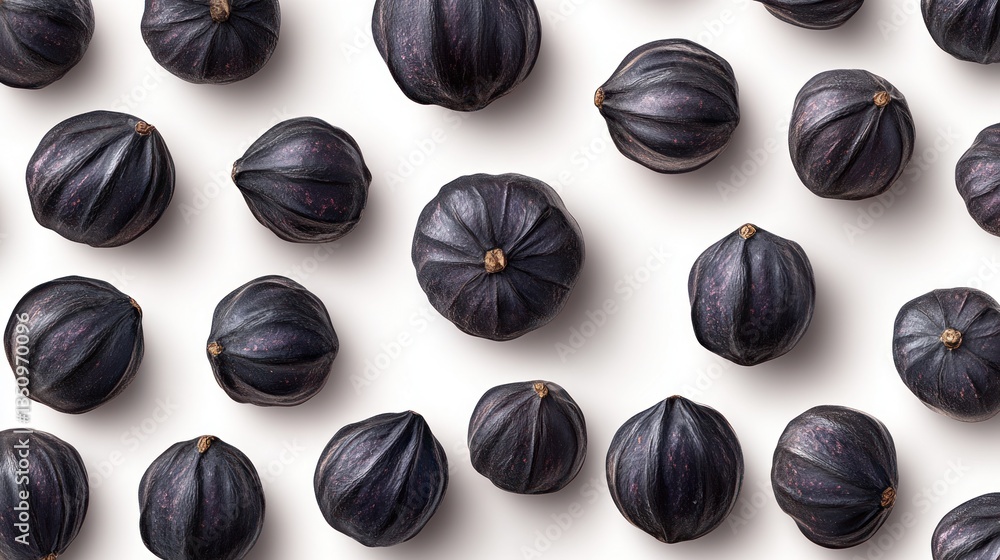 Dark Figs Flatlay Pattern White Background Food Photography Dark Figs Flatlay Pattern White Background Food Photography