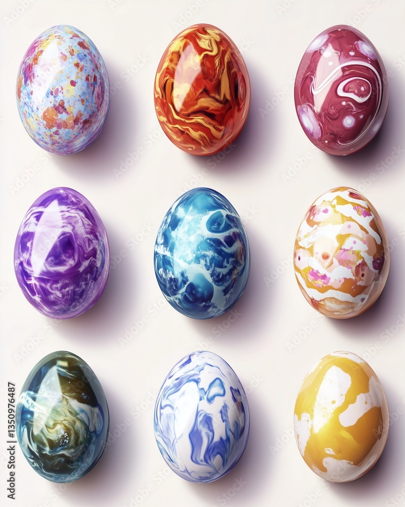 Easter Egg Extravaganza: A vibrant assortment of beautifully decorated Easter eggs, showcasing an array of colorful patterns and textures, perfect for holiday celebrations Easter Egg Extravaganza: A vibrant assortment of beautifully decorated Easter eggs, showcasing an array of colorful patterns and textures, perfect for holiday celebrations