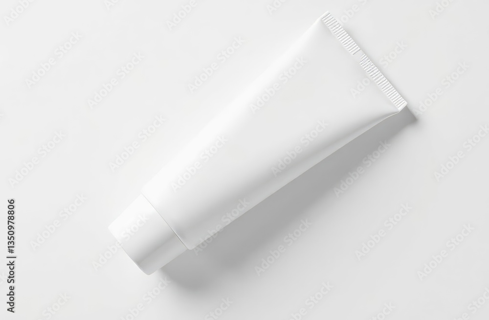 A white tube on a white background A white tube on a white background