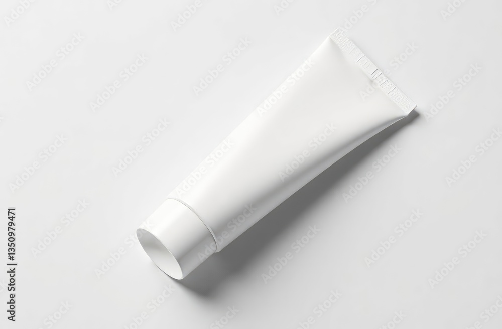 A white tube on a white background A white tube on a white background