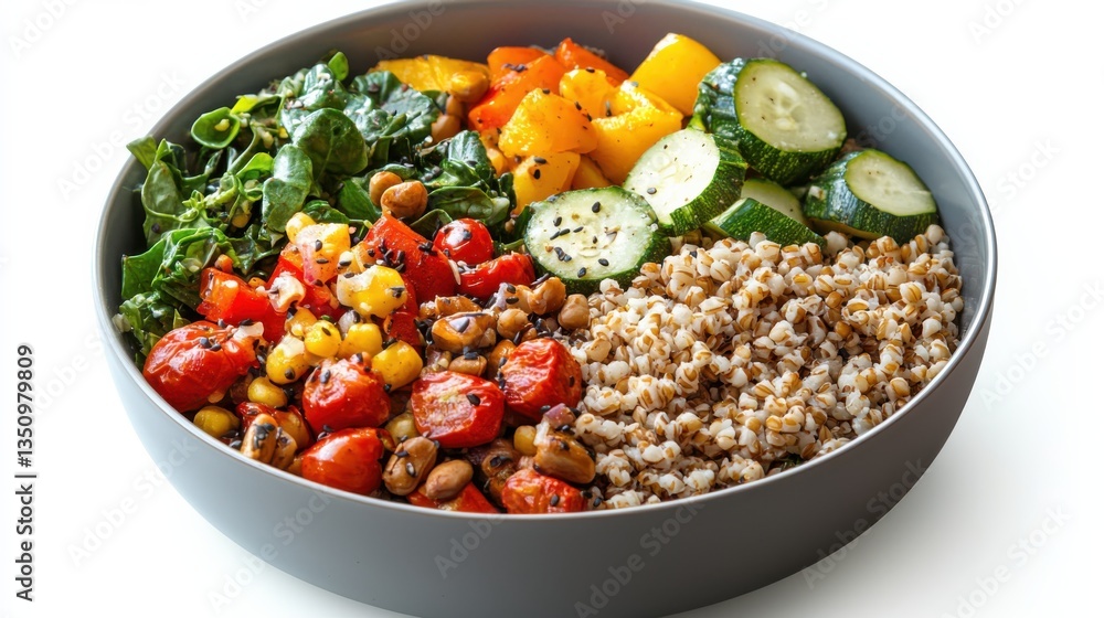 Colorful healthy grain bowls with fresh veggies home kitchen food photography bright lighting healthy eating concept Colorful healthy grain bowls with fresh veggies home kitchen food photography bright lighting healthy eating concept