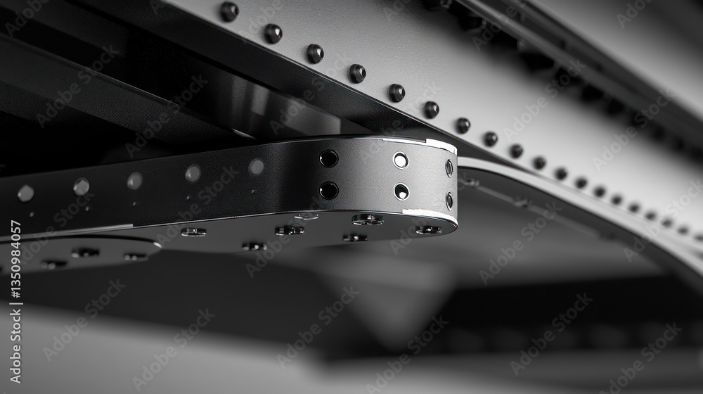 Obraz premium Closeup of Metal Structure with Bolts and Welds