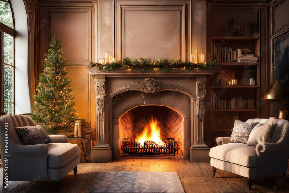 fireplace with christmas decorations fireplace with christmas decorations