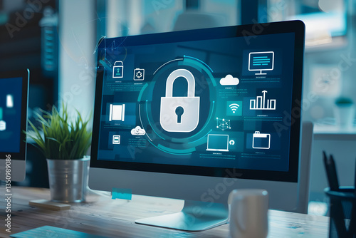 Conceptual Illustration Depicting WordPress Backup Solutions and Data Security Systems