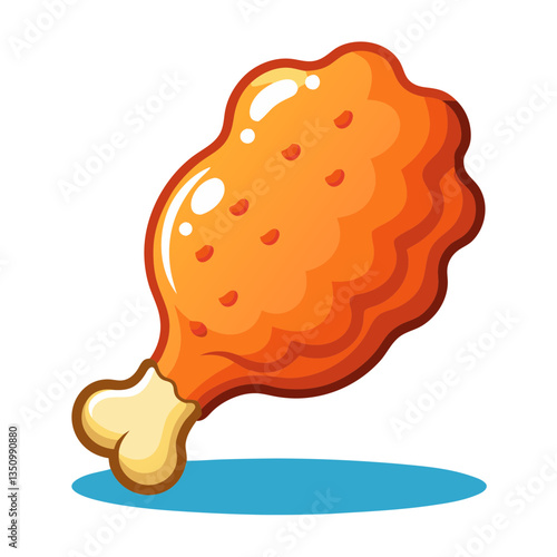 fried chicken drumstick or chicken leg no background