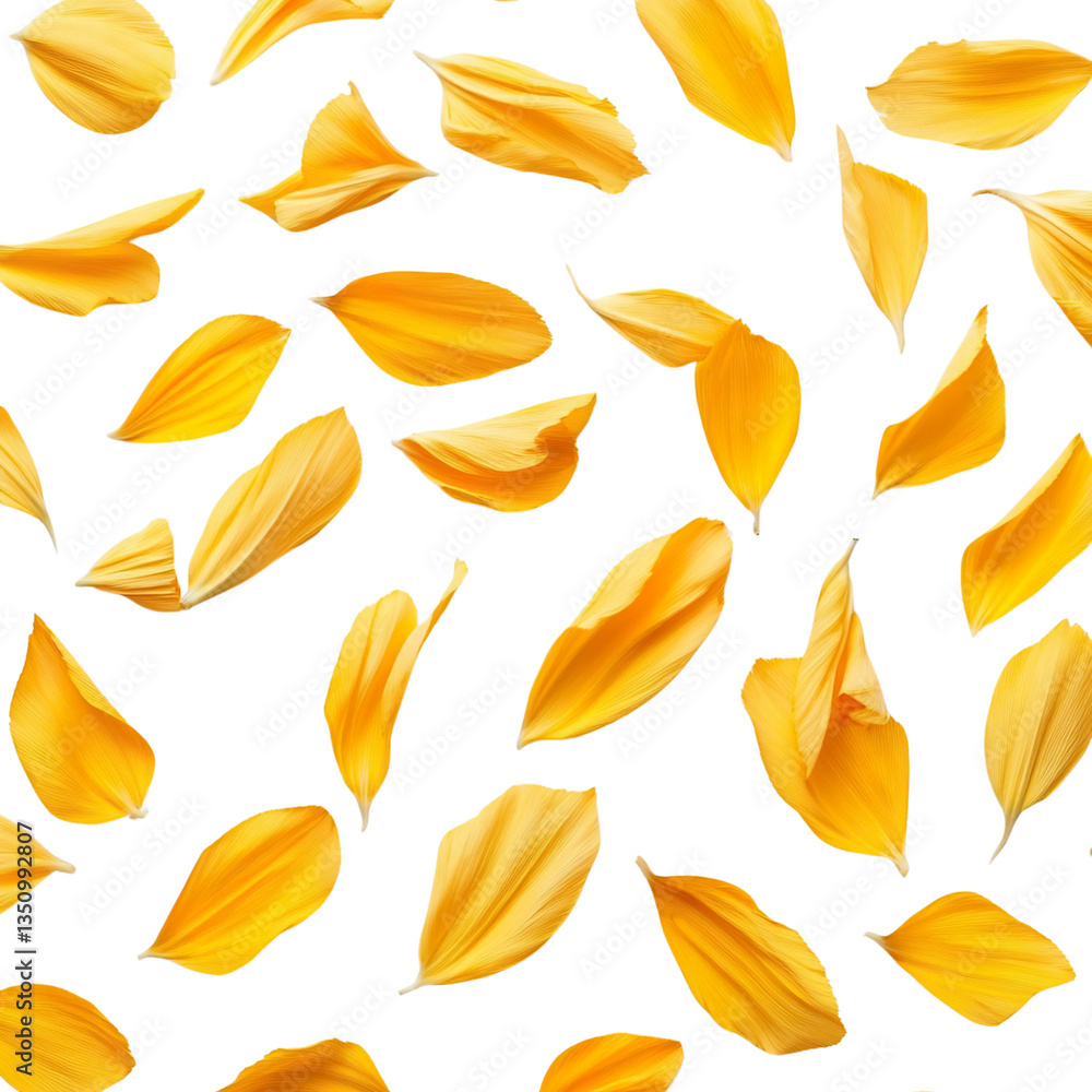 Beautiful sunflower petals Isolated on a transparent background Beautiful sunflower petals Isolated on a transparent background
