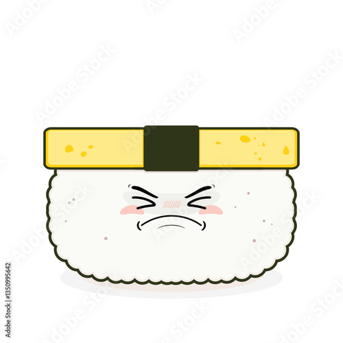 tamago sushi hurt face cartoon cute