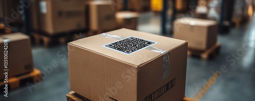 A QR code on a package, linking to a digital receipt and order details