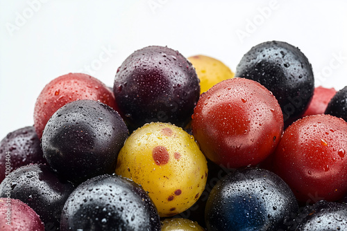 Artfully captured Muscadine grapes with focus on color and texture.