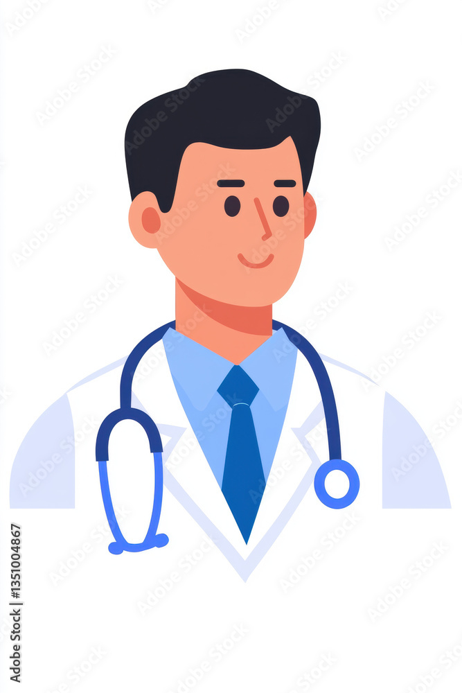 A doctor examines a patient with a stethoscope in this high-fidelity medical image. A doctor examines a patient with a stethoscope in this high-fidelity medical image.