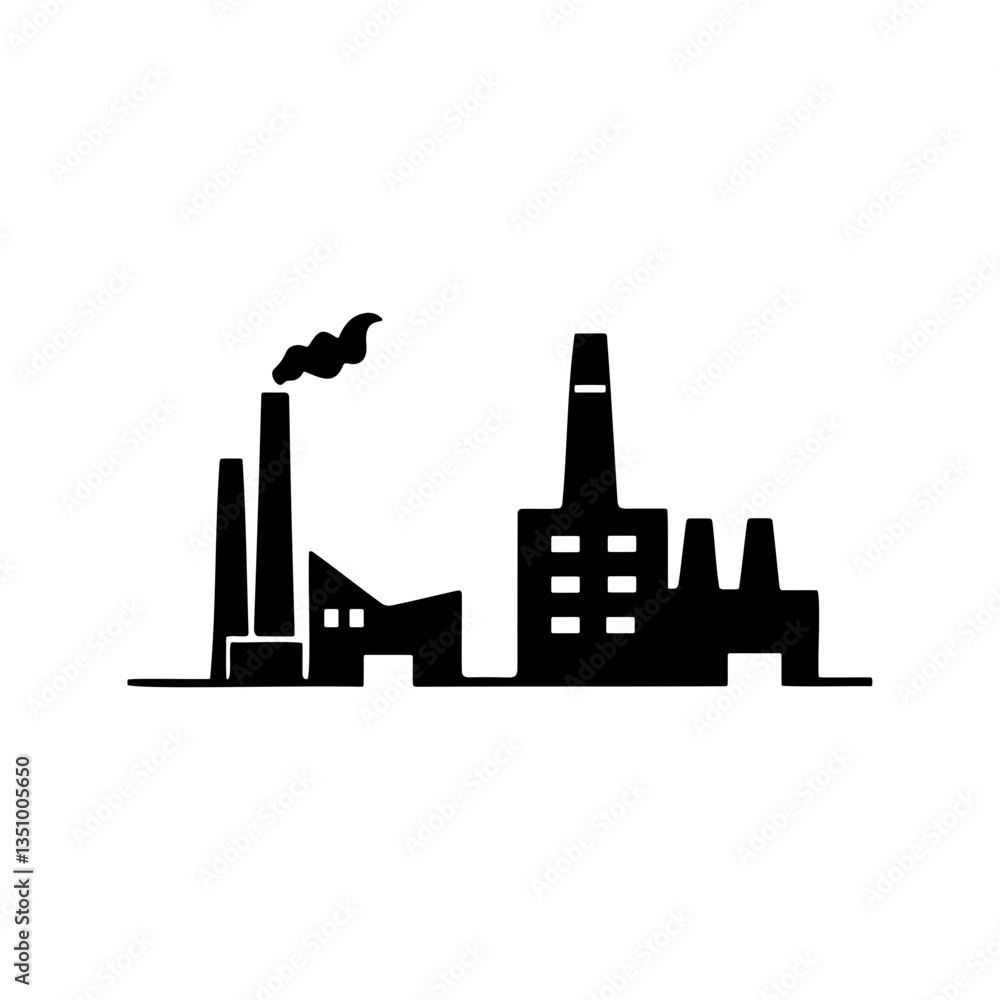 Factory Icon, Symbol for Business and Production Use Factory Icon, Symbol for Business and Production Use