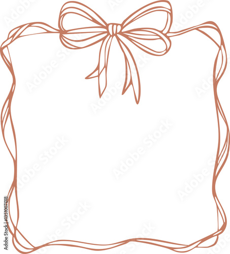 Photography Ribbon / bows style frames / boarders, in png transparent background format