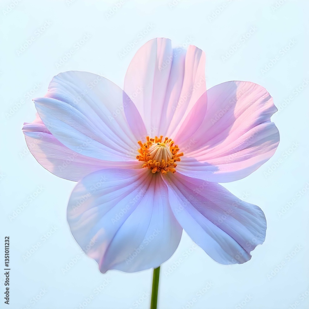 Close-up Flower Abstract image in soft pastel colors light pink, soft blue, and laven flower with flowing with white background. Abstract Flowers background. Close-up Flower Abstract image in soft pastel colors light pink, soft blue, and laven flower with flowing with white background. Abstract Flowers background.