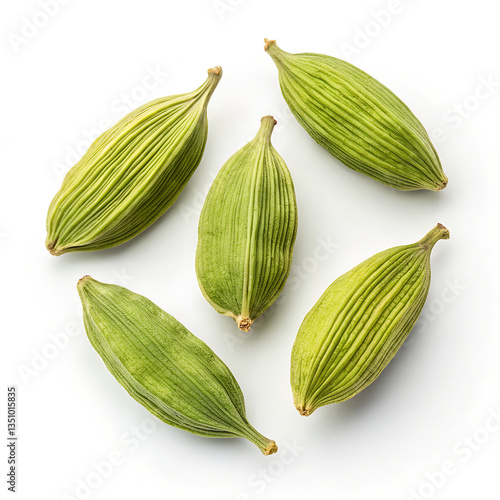 Wallpaper Mural some Green cardamom pods isolated on a white background Torontodigital.ca