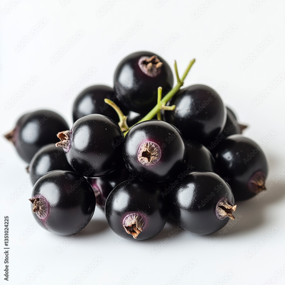 Detailed image of blackcurrants highlighting textures and colors. Detailed image of blackcurrants highlighting textures and colors.