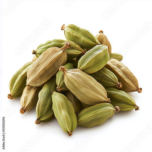 Wallpaper Mural Detailed close-up of green cardamom on white background. Torontodigital.ca