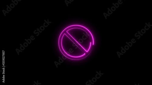 Wallpaper Mural neon no entry forbidden 4k illustration . Torontodigital.ca