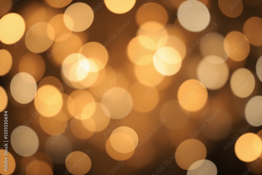 Abstract golden bokeh background with defocused glowing lights. Soft circular light orbs on a warm brown backdrop. Creative and bright holiday concept. Ai generative Abstract golden bokeh background with defocused glowing lights. Soft circular light orbs on a warm brown backdrop. Creative and bright holiday concept. Ai generative