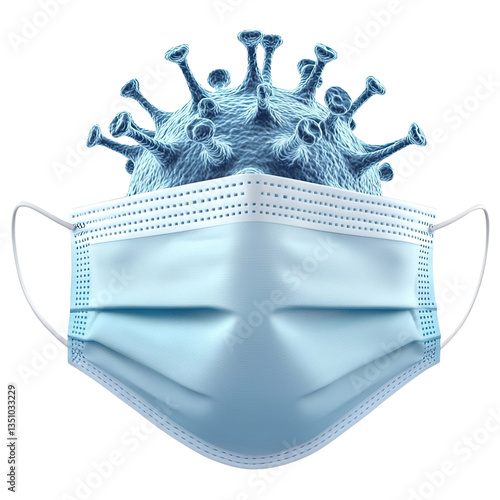 Doctor mask and virus protection Isolated on a transparent background