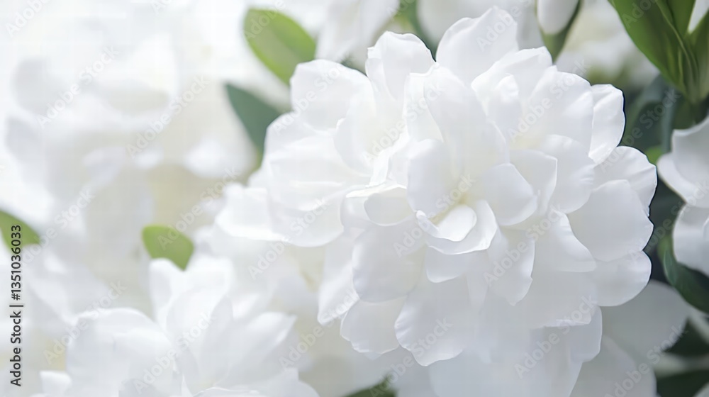 Beautiful White Flowers in Soft Focus for Serene Background Designs Beautiful White Flowers in Soft Focus for Serene Background Designs
