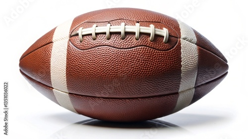 american football on white background