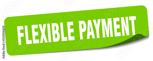 flexible payment sticker. flexible payment label