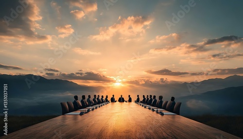 Sunset Summit: Global Business Strategy Meeting.